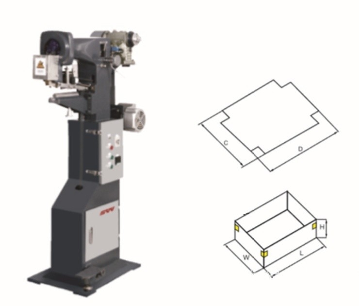 Manual kotak kaku Corner Pasting Mesin Corner Pasting Tape Mesin Kotak kaku Mesin Membuat