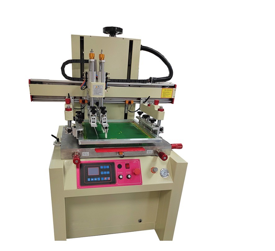 Plane Electric Flat Screen Printing Machine For Textiles Plastic